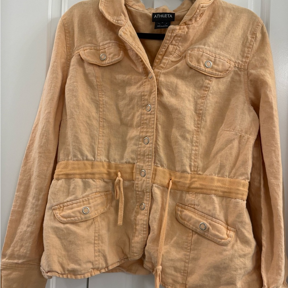 Athleta Orange Women's Linen Jacket
